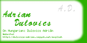 adrian dulovics business card